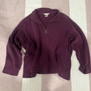 Purple Tommy Bahama quarter-zip pullover sweater